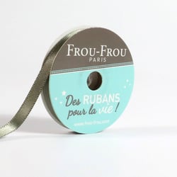 Bobinette Frou-Frou - 6 m x 6 mm - Satin double face - Kaki
