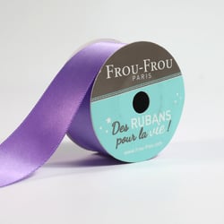 Bobinette Frou-Frou - 5 m x25 mm - Satin double face - Lavande rosee