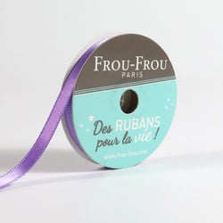 Bobinette Frou-Frou - 6 m x 6 mm - Satin double face - Lavande rose