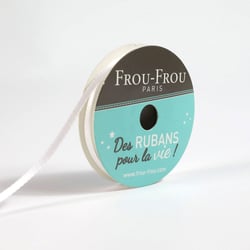 Bobinette Frou-Frou - 8 m x 3 mm - Satin double face - Neige