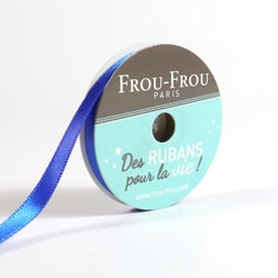 Bobinette Frou-Frou - 6 m x 6 mm - Satin double face - Saphir