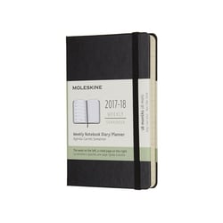 Agenda carnet semainier 18 mois - 9 x 14 cm - noir - Moleskine