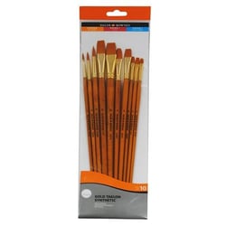 Set 10 pinceaux Gold Taklon poils synthétiques Simply