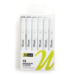 Set de 12 marqueurs gris - Monali