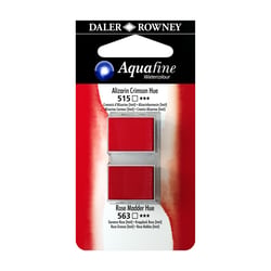 Aquarelle Daler Rowney - Aquafine - 1/2 godet - jaune indien et orange de cadmium