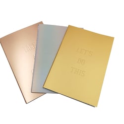 3x carnets A5 - 32p - METALLIC - Cultura