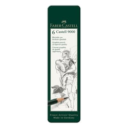 Boîte de crayons graphite Faber-Castell - Castell 9000 - 2B, 4B, 6B, 8B, B, HB 