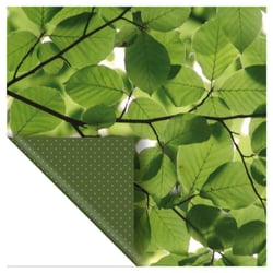 Bloc 6 papiers recto verso feuillages verts - 30x30 cm