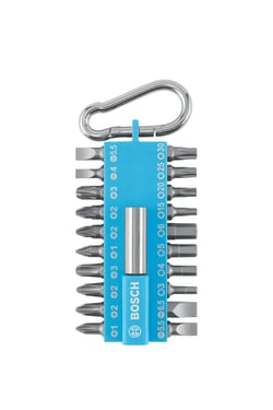 Set de 21 embouts porte clés - Bleu