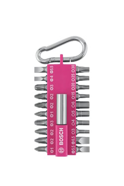 Set de 21 embouts porte clés - Fuchsia