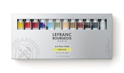 Boite de 12 tubes de peinture à l'huile extra-fine Lefranc Bourgeois - 20ml