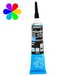 Cerne 3D Setacolor Brod'line Pébéo 20 ml - Noir