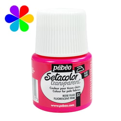 Pot 45 ml peinture tissu Pébéo Setacolor Fluo - Rose