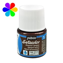 Pot 45 ml peinture tissu Pébéo Setacolor Opaque - Chocolat moiré