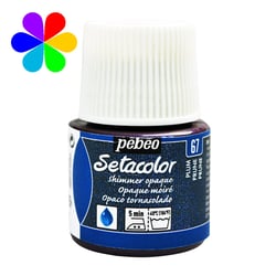 Pot 45 ml peinture tissu Pébéo Setacolor Opaque - Prune moiré
