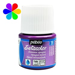 Pot 45 ml peinture tissu Pébéo Setacolor Opaque - Violet moiré
