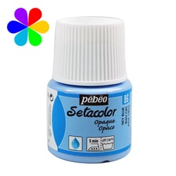 Pot 45 ml peinture tissu Pébéo Setacolor - Bleu clair - Opaque
