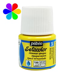 Pot 45 ml peinture tissu Pébéo Setacolor - Jaune riche - Opaque 