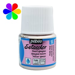 Pot 45 ml peinture tissu Pébéo Setacolor - Nacré rose - Opaque