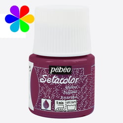 Pot 45 ml peinture tissu Pébéo Setacolor Pailleté - Mauve
