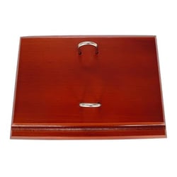 Socle en bois acajou pour bloc éphéméride - 12 x 8.2 cm - Exacompta