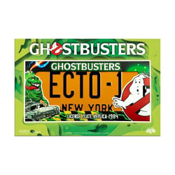 Réplique 1/1 SOS Fantômes, modèle plaque minéralogique ECTO-1