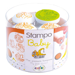 Tampons ergonomique Aladine - Stampo Baby Engins - 4 pièces + 1 encreur