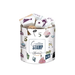 Lot de 33 tampons mousse Aladine - Anniversaire