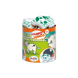Tampons en mousse Aladine - Tampominos ferme - 10 pièces + 1 encreur