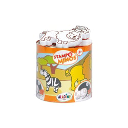Tampons en mousse Aladine - Tampominos savane - 10 pièces + 1 encreur