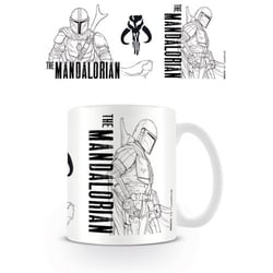 Star wars the mandalorian mug line art