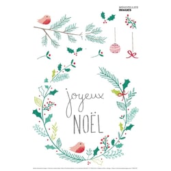 Sticker Couronne Joyeux Noël pour fenêtre - 24x36 cm