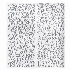 STICKERS ALPHA MIN GLIT ARGT STICKER ALPHA ANGL ARG PAILLET