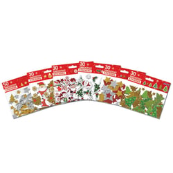 Pochette de stickers Global Gift - Smoothy Noël - Modèles aléatoires - 15 x 8 cm - Vendu à l'unité