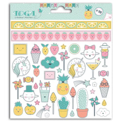 2 planches de stickers - 15 x 15 cm - Happy Days