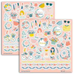 2 planches de stickers - oh lala