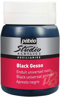 Gesso noir acrylique Pébéo Studio - 500 ml