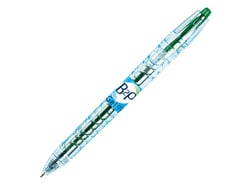 Stylo roller rétractable Pilot - B2P Gel - Vert - Pointe moyenne