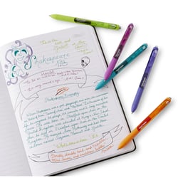Stylo roller rétractable - Bleu - Inkjoy Gel - Pointe moyenne - Paper Mate