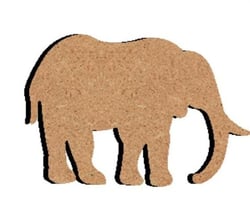 Support bois - éléphant n° 1 - 14 cm