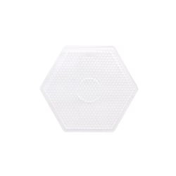 Plaque hexagonale support pour perles à repasser Créalia - Transparente
