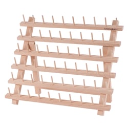 Support en bois de hêtre pour 60 bobines - 67x40 cm