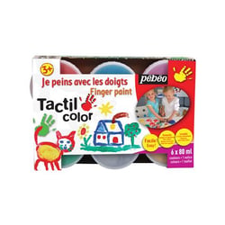 TACTIL COLOR GOUACHE AUX TACTIL COLOR GOUACHE AUX DOIGTS 6*80ML