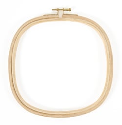 Tambour à broder carré fantaisie - 21 cm