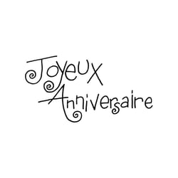Tampon bois Joyeux anniversaire - Artemio