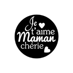 Tampon clear stamp + bloc - je t'aime maman chérie