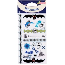 Planche de tatouages temporaires - Assortiment de 4 modèles