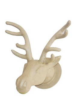 Décopatch Trophée Cerf en papier mâché à suspendre - 39 cm