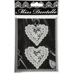 Motif dentelle thermocollant - 2 cœurs 02 - KI Sign