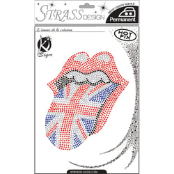 Motif strass - Métal bouche rocknroll - KI Sign